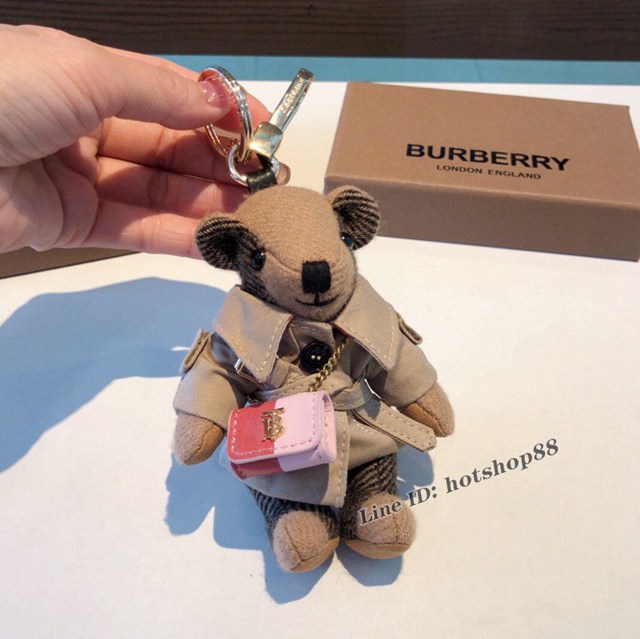 BURBERRY專櫃新款代工廠小熊掛件 巴寶莉風衣熊泰迪熊鑰匙扣掛件 mmyj2704